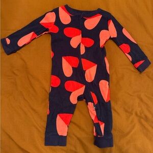 Kids One Piece with Red and Navy hearts Design